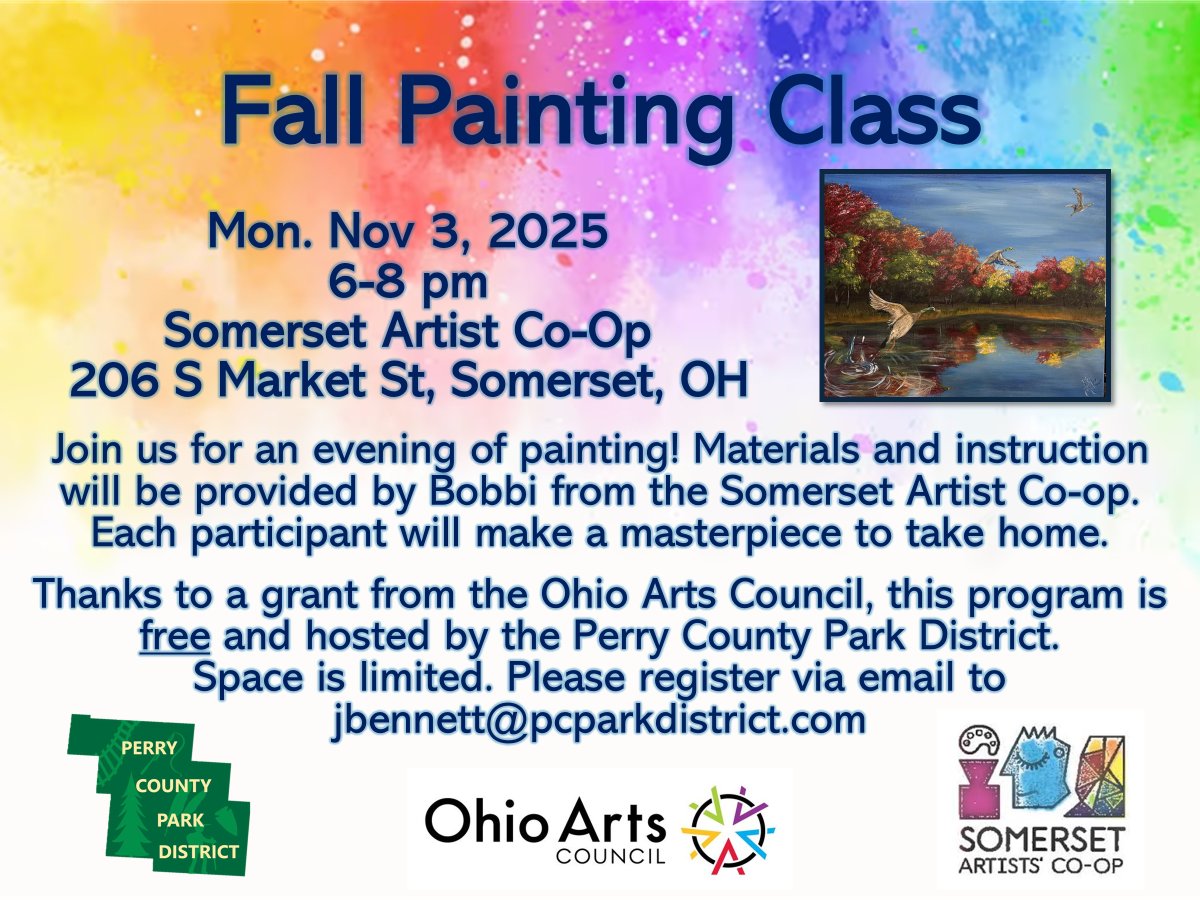 fall painting Class flyer